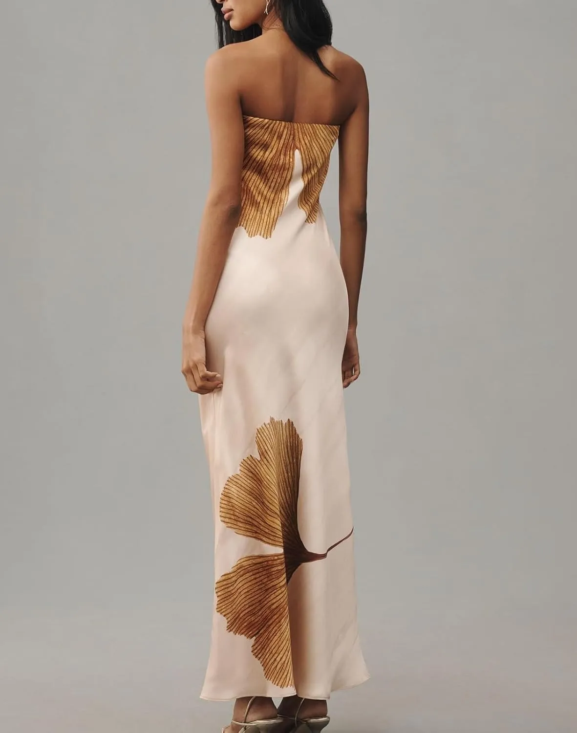 Women Floral Tube Strapless Maxi Dress Sexy Backless Bodycon Long Dress with Scarf Mesh Summer Cocktail Sundress