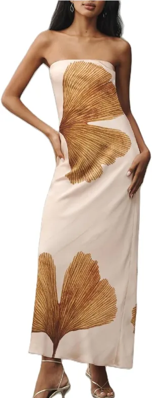 Women Floral Tube Strapless Maxi Dress Sexy Backless Bodycon Long Dress with Scarf Mesh Summer Cocktail Sundress
