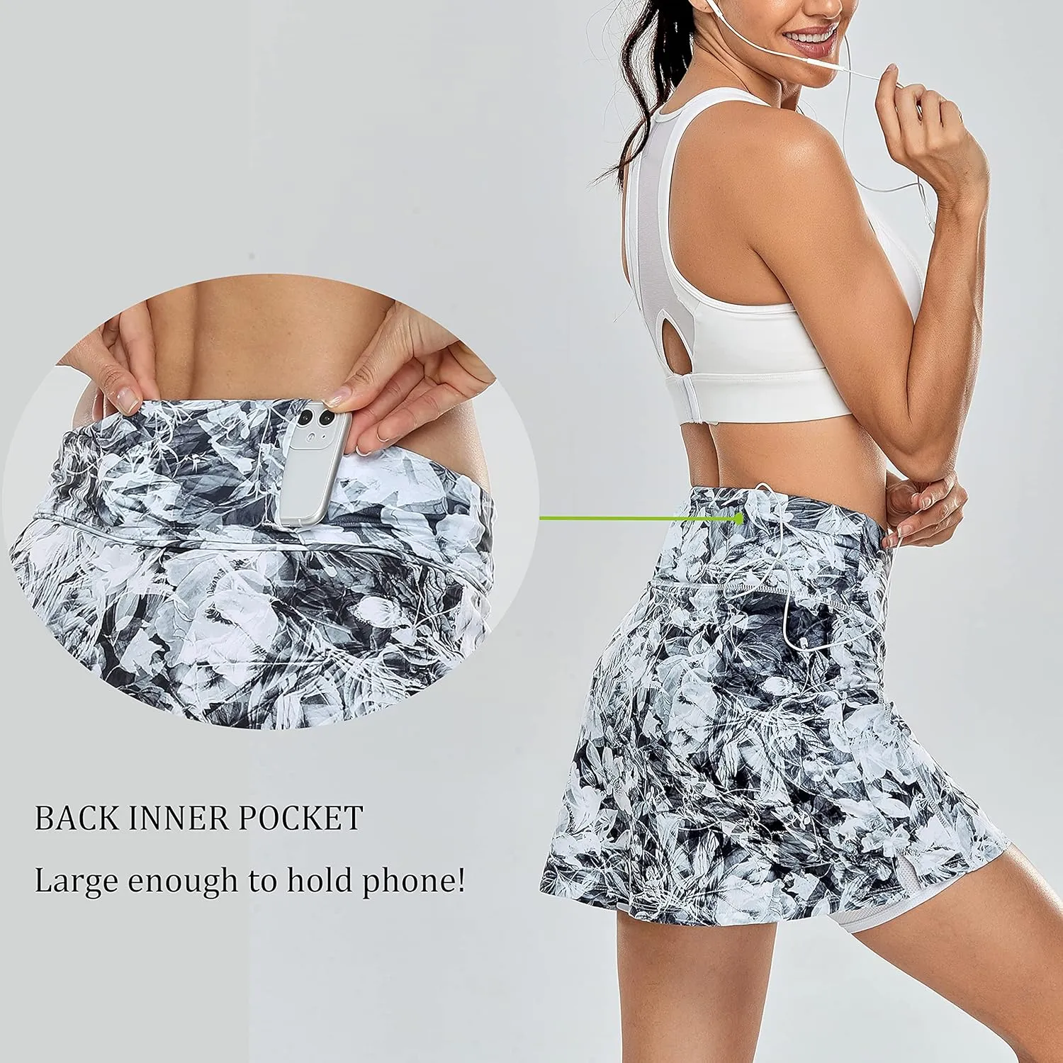 Women's Active Athletic Skirt Sports Golf Tennis Running Pockets Skort