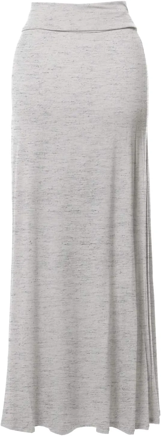 Women's Awesome 21 Stylish Fold Over Flare Long Maxi Skirt