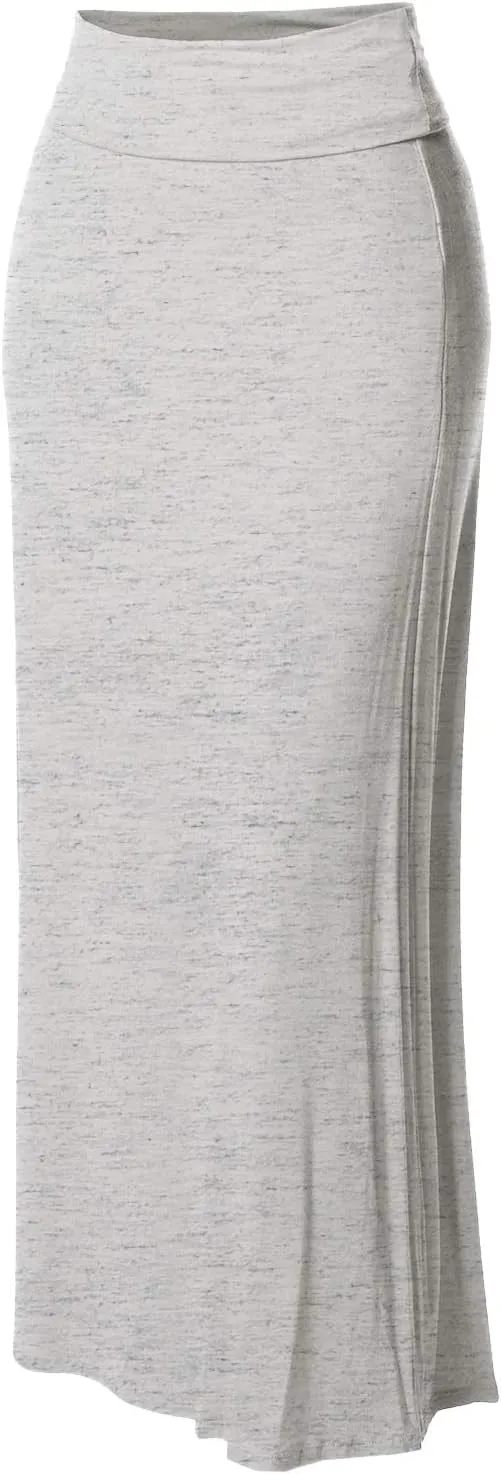 Women's Awesome 21 Stylish Fold Over Flare Long Maxi Skirt