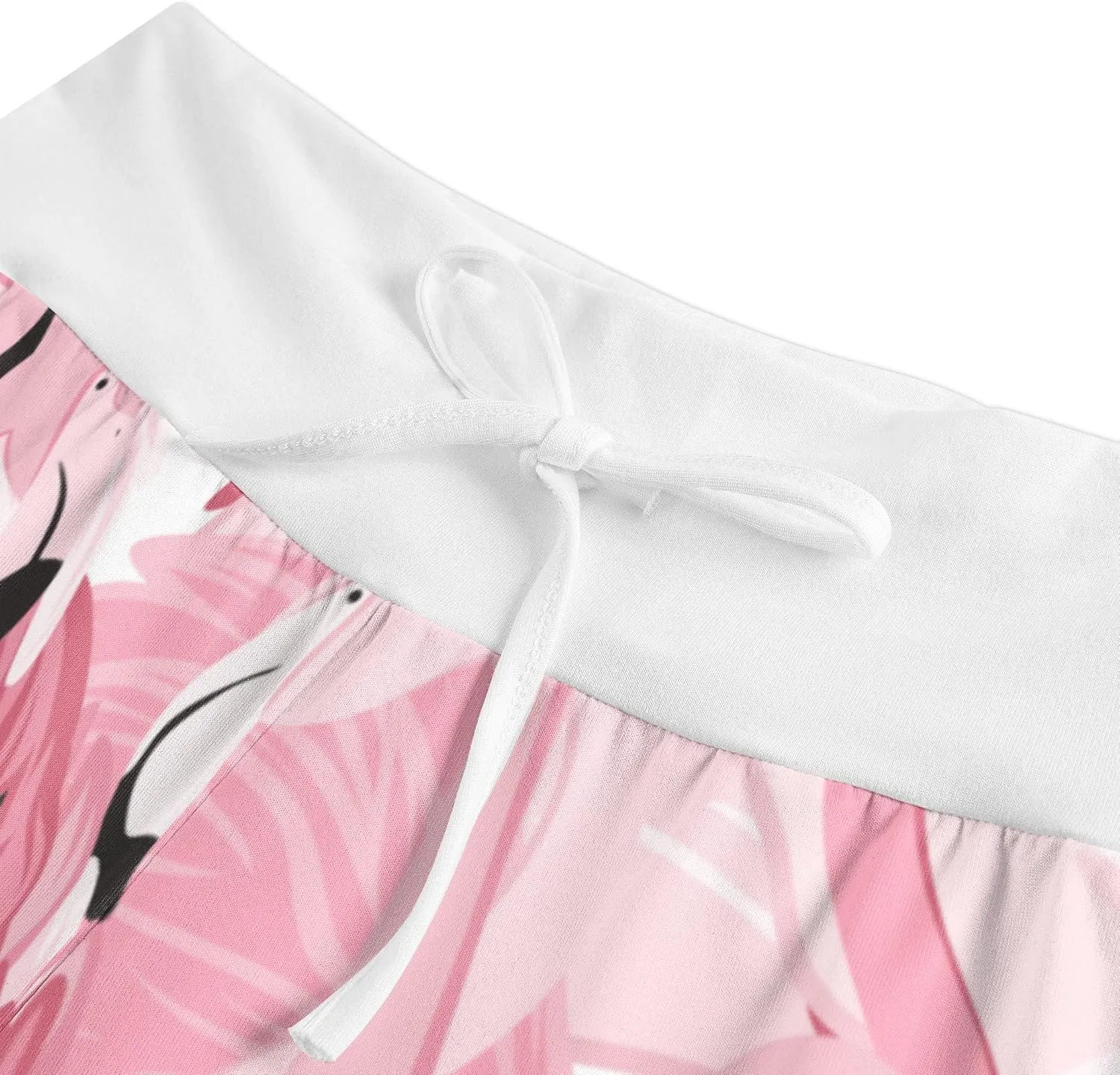 Women's Comfy Pajama Pants Casual Drawstring Stretch Wide Leg Palazzo Lounge Pants