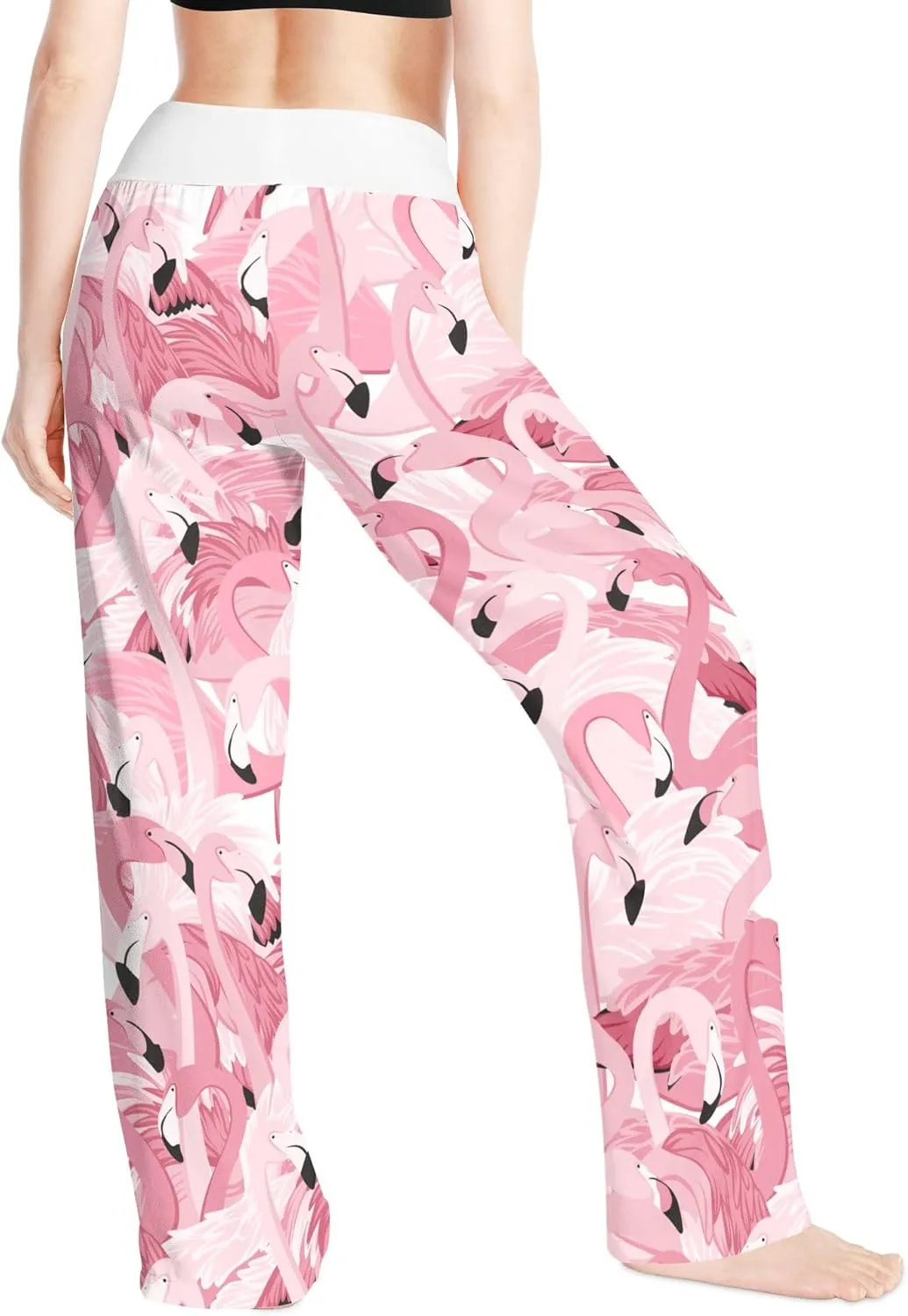Women's Comfy Pajama Pants Casual Drawstring Stretch Wide Leg Palazzo Lounge Pants