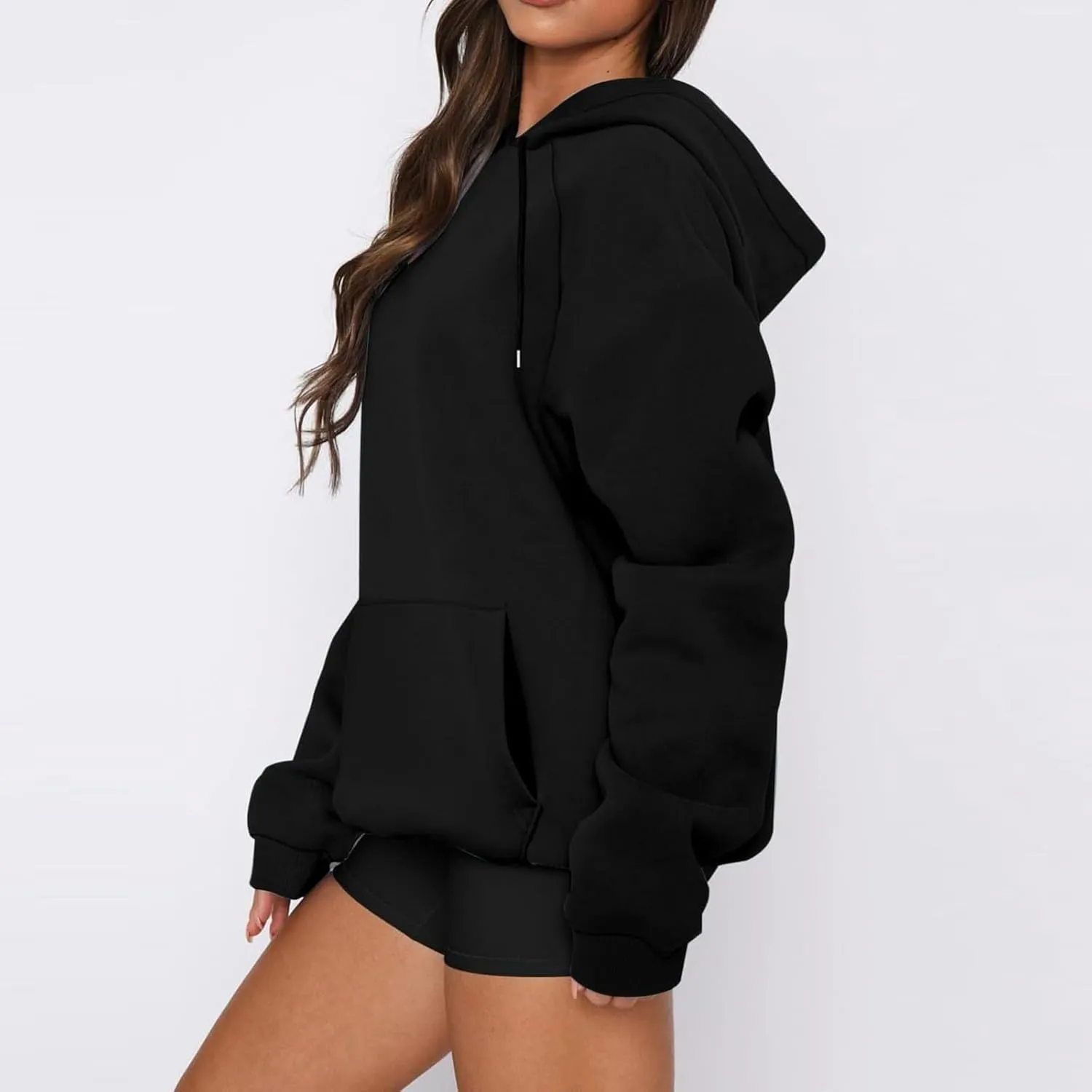 Womens Fleece Oversized Hoodies Sweatshirts Hooded Pullover Tops Sweaters Casual Comfy Fall Fashion Outfits Clothes