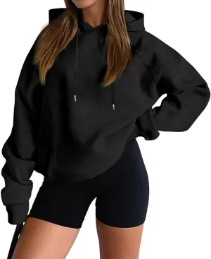 Womens Fleece Oversized Hoodies Sweatshirts Hooded Pullover Tops Sweaters Casual Comfy Fall Fashion Outfits Clothes