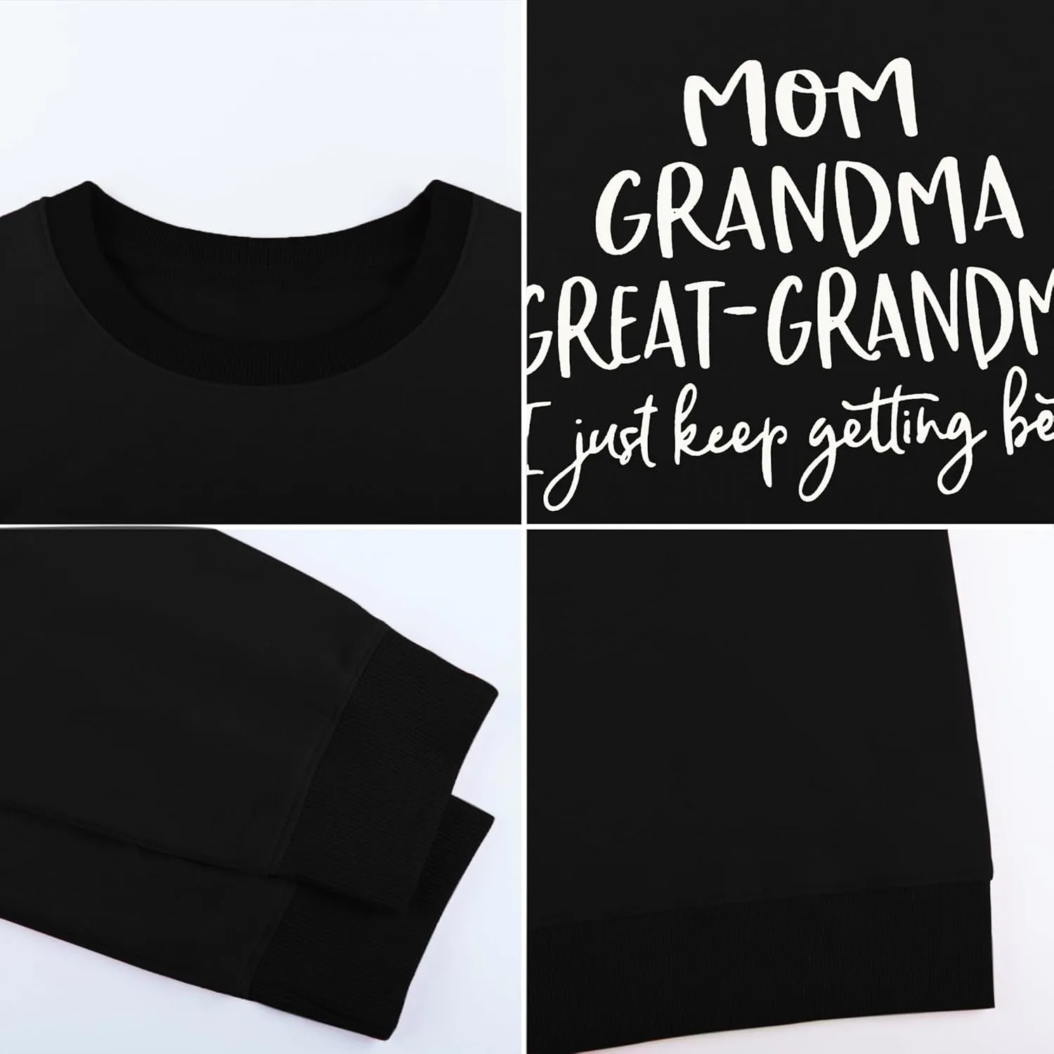 Womens Great Grandma Sweatshirt Crewneck Casual Pullover Loose Comfy Grandma Gifts Shirts Top