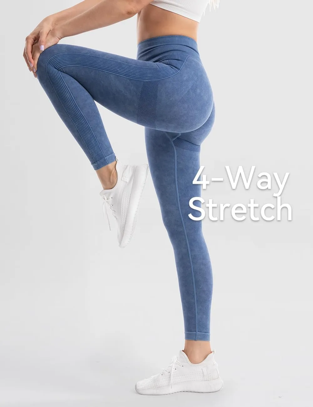 Women's High Waist Workout Legging Seamless Scrunch Active Pants