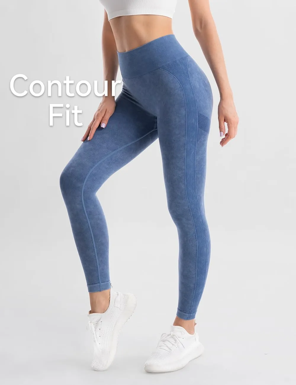 Women's High Waist Workout Legging Seamless Scrunch Active Pants