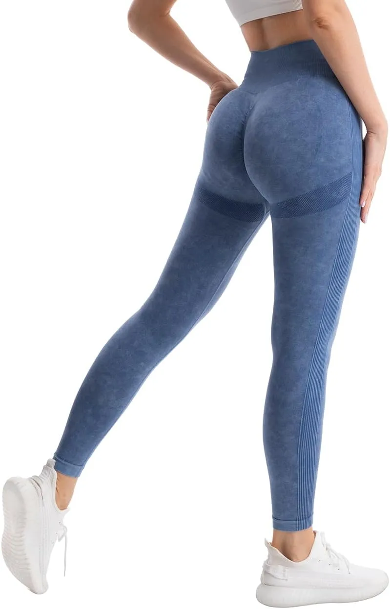 Women's High Waist Workout Legging Seamless Scrunch Active Pants