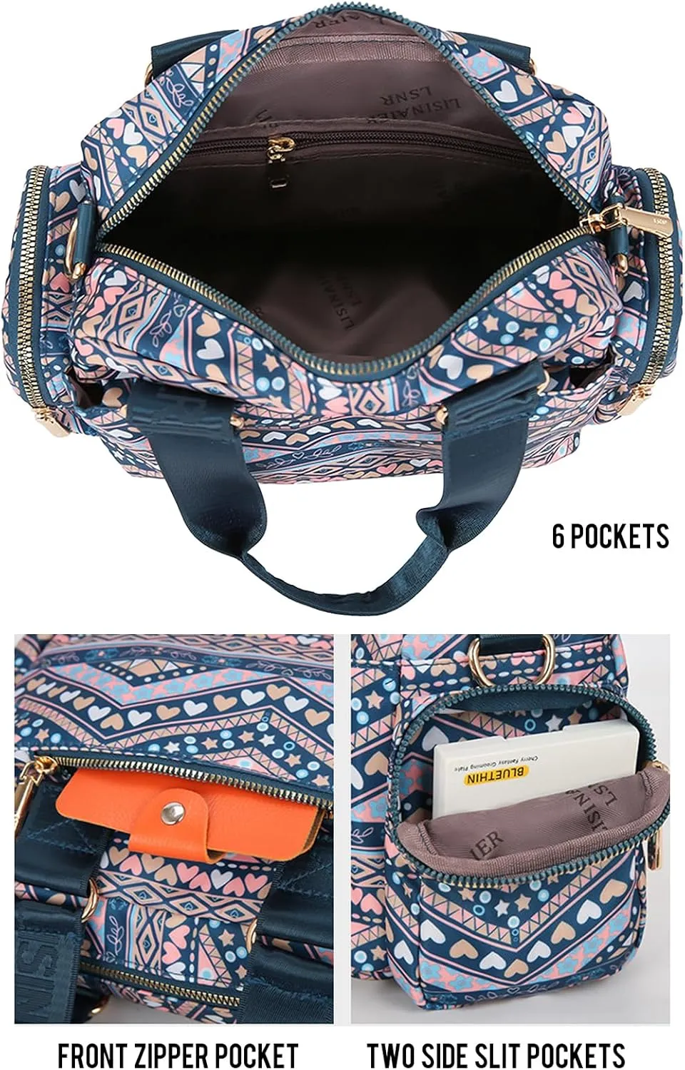 Women's Mini Gym Bag - Fashionable and Cute Sports Bag, Small Duffel Crossbody Gym Handbag for Travel/Hiking