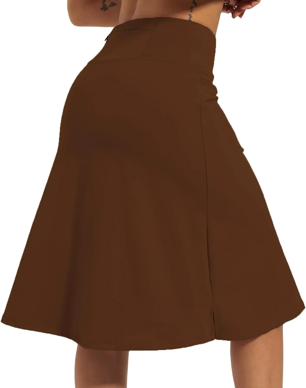 Womens Skorts Modest Knee Length Skirts Athletic Midi Active Running Skirt