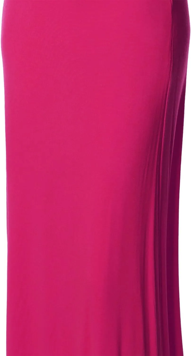 Women's Stylish Fold Over Flare Long Maxi Skirt