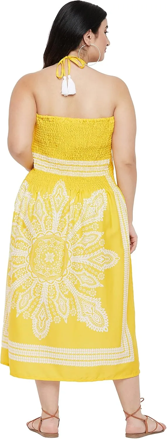 Women's Summer Casual Dress Comfy Tube Dresses Sundresses Beach Dress Tops for Girls