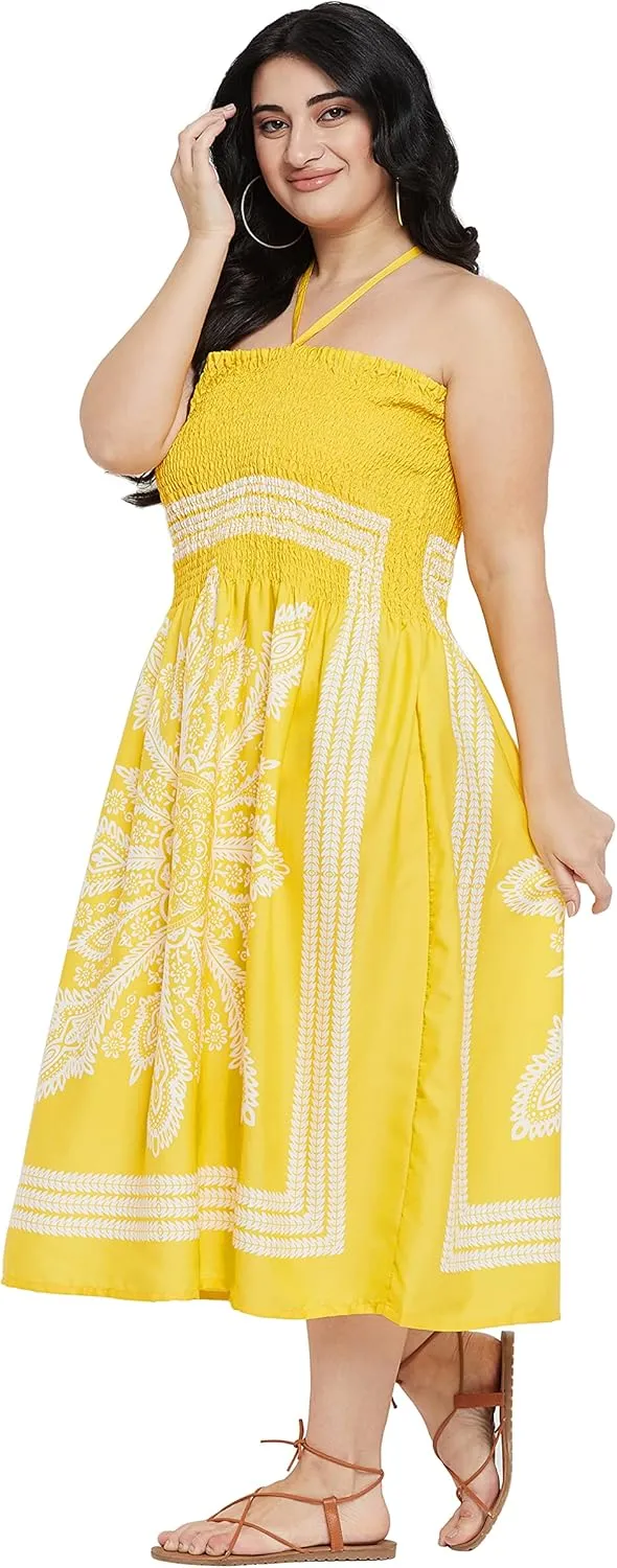 Women's Summer Casual Dress Comfy Tube Dresses Sundresses Beach Dress Tops for Girls
