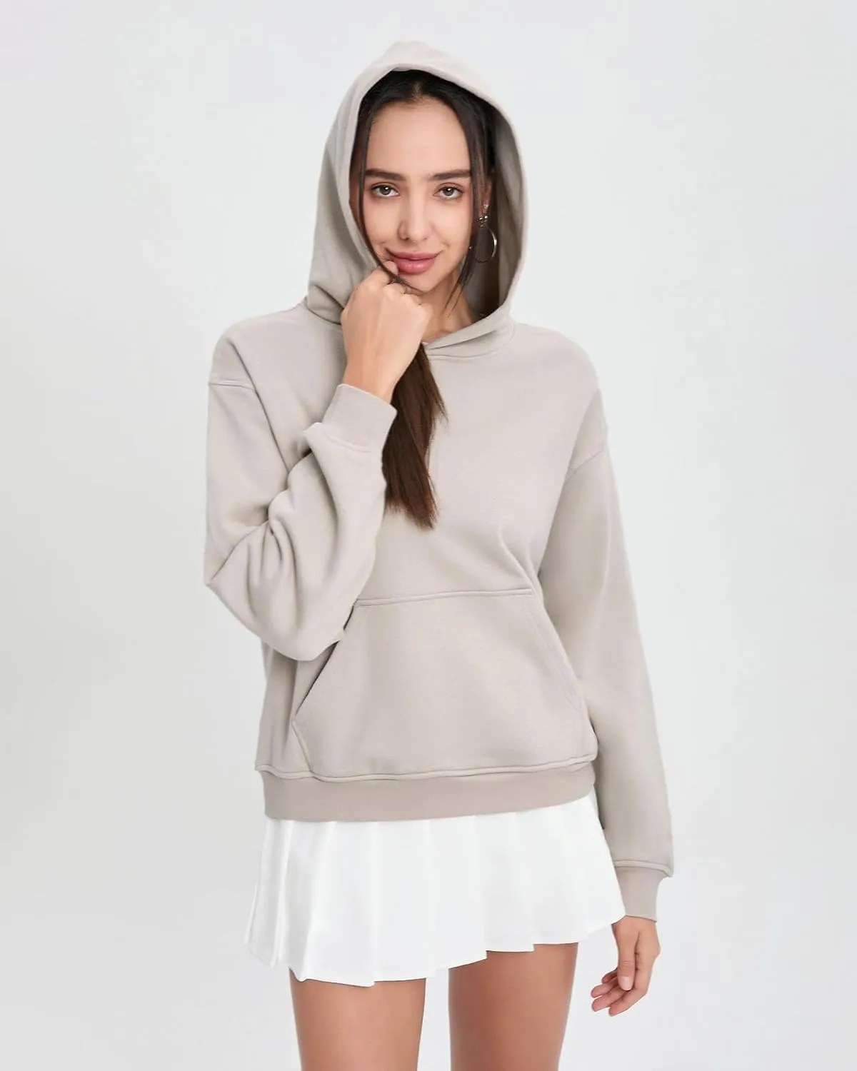 Womens Sweatshirts Hoodies Thin Spring and Fall loose Fashion Comfy Long Sleeve with Pockets Pullover