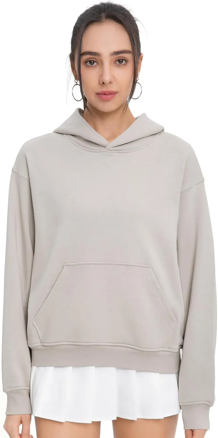 Womens Sweatshirts Hoodies Thin Spring and Fall loose Fashion Comfy Long Sleeve with Pockets Pullover