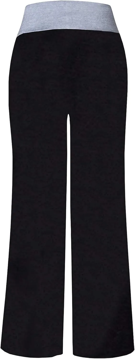 X-Image Women's Comfy Pajama Lounge Pants Floral Print Drawstring Jogger Wide Leg Athletic Pants