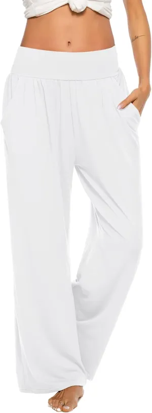 ZJCT Womens Yoga Sweatpants Comfy Loose Casual Wide Leg Lounge Joggers Pants with Pockets